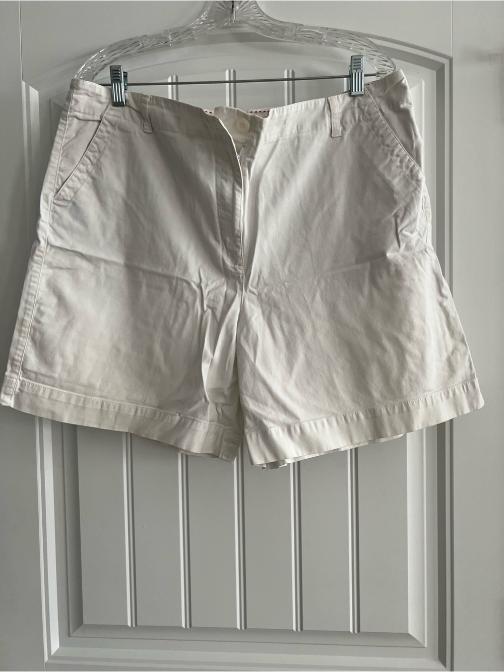 Talbots Cream Cotton Bermuda Shorts